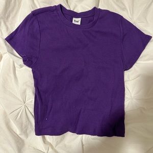 aritzia tna purple baby tee size medium